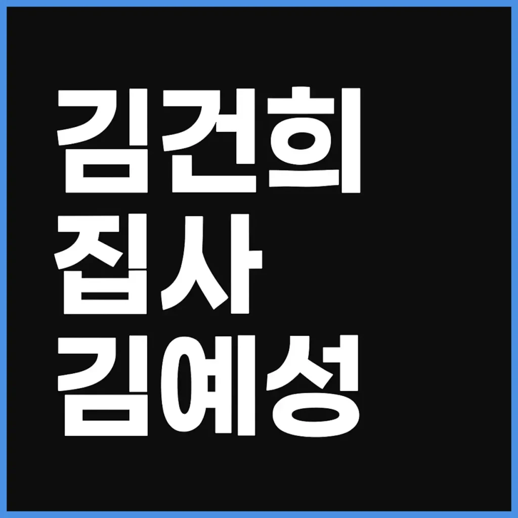 김건희 집사 김예성 누구? 집사 게이트 핵심 인물 정리 5 김건희 집사 김예성
